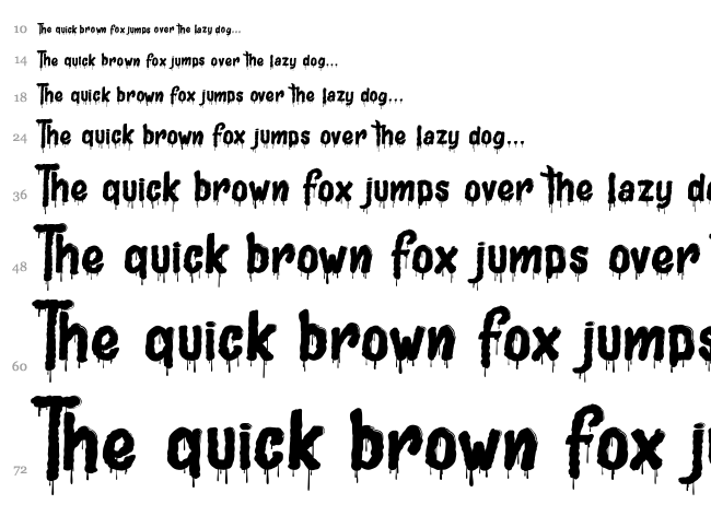 Joly Death font waterfall